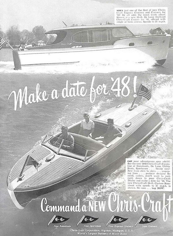 Chris-Craft Boats - 1948 Chris-Craft Ad (newer photo)